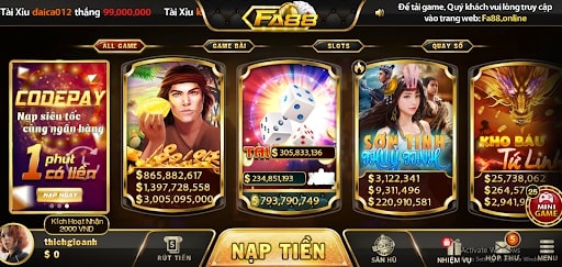 Chơi bài đổi thưởng trên máy tính FA88 Club